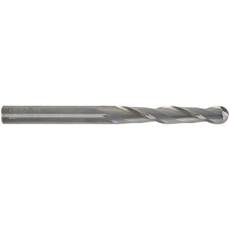 Cgs Tool 2 Flute Xl Length Ball End Mill 1/2"Dia 3"Loc 6"Oal 822-5000
